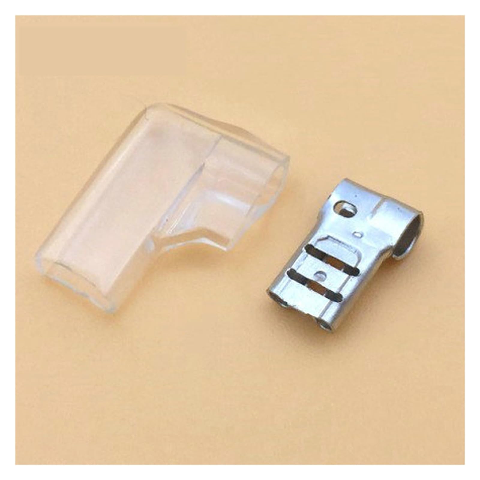 QMKADFQXF 20pcs 4.8 Plug-in Flag Welding Terminals L Shape 4.8mm Copper Male Crimp Terminals for 0.3-2mm2 Cable