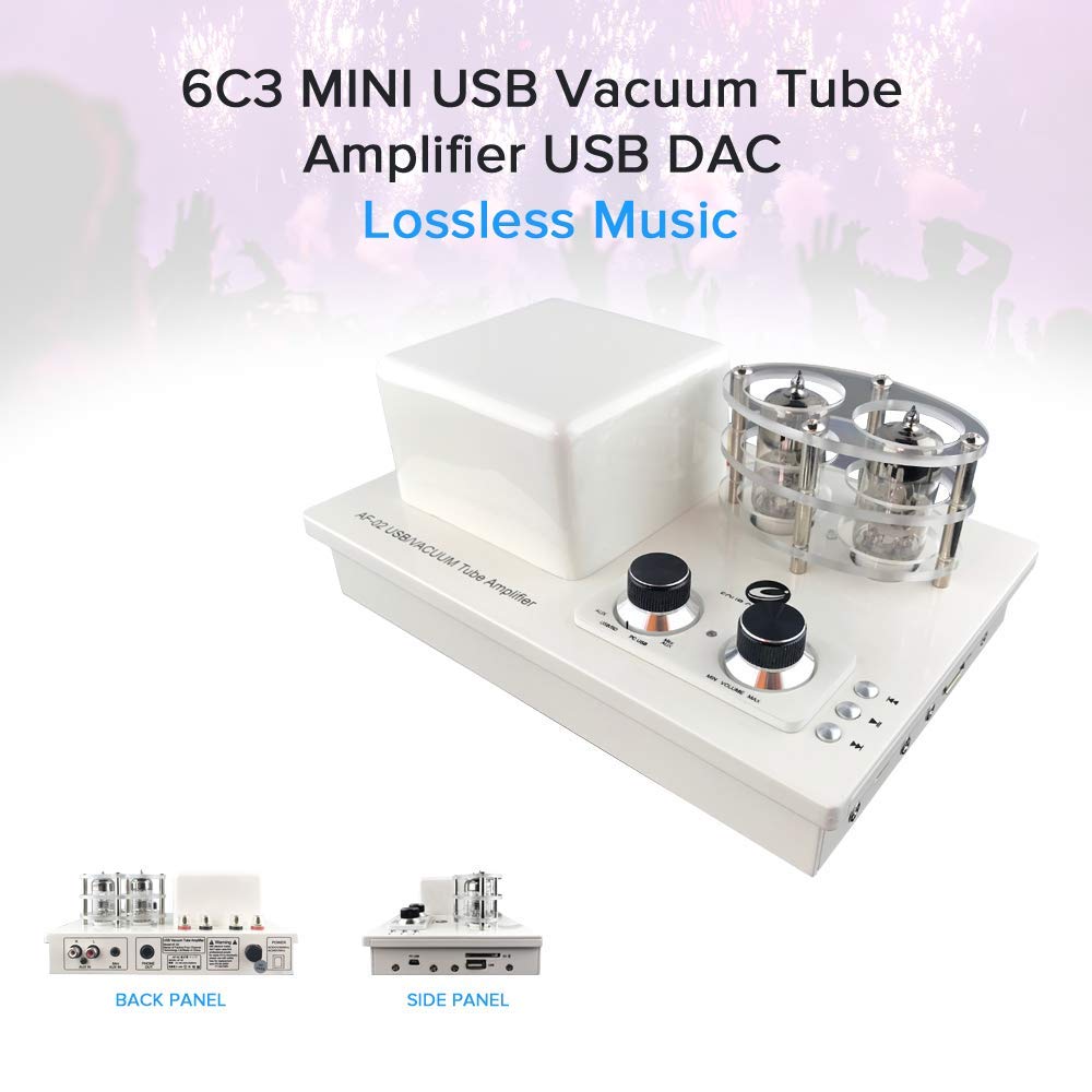 HiFi Mini USB 6C3 Vacuum Tube Amplifier USB DAC Lossless Music White
