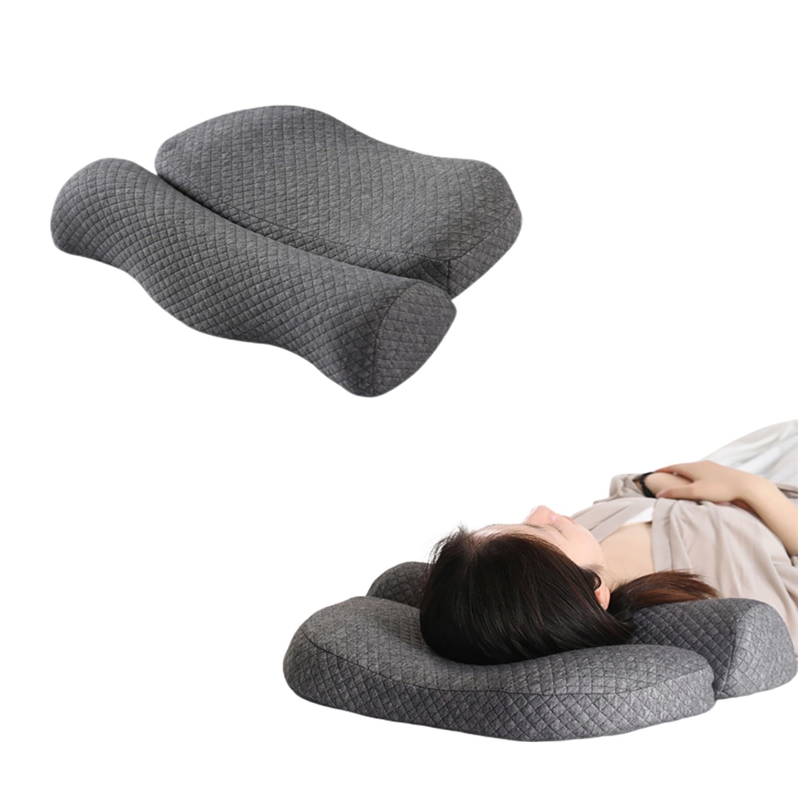 Bawełniana poduszka z pamięcią 52 x 35 x 11 cm, ortopedyczna poduszka pod szyję do głębokiego snu, ergonomiczna poduszka pod kark, odpowiednia dla osób śpiących na plecach i na boku, poduszka do
