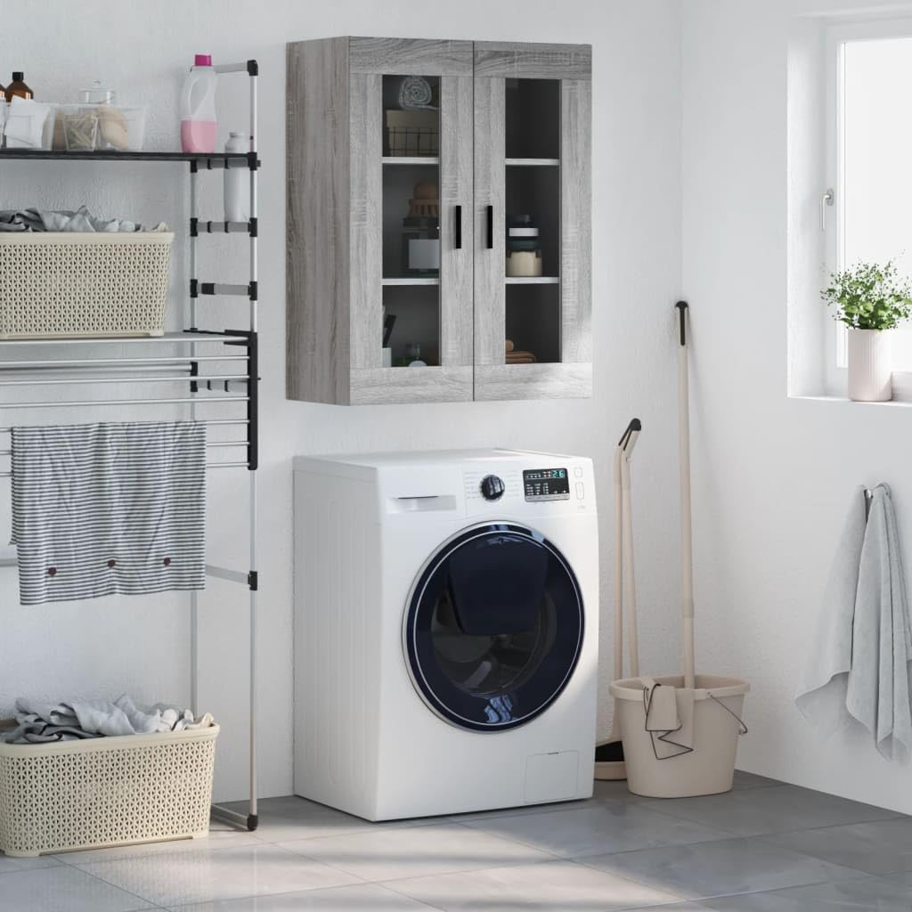 Meuble salon gris sonoma meuble rangement mural bois d'ingénierie pour organiser votre bureau