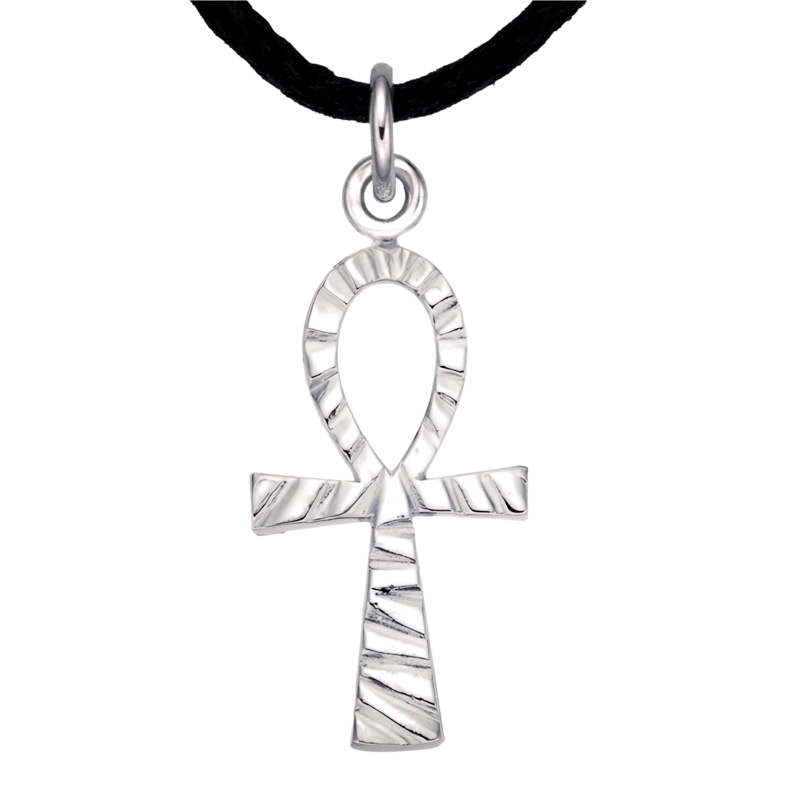Collar de plata de ley 925, Ankh Paz Corazón Pentagrama Trisquel Gato Lazo Unicornio Nudo Lambda, charm joya para cadena pulsera choker regalo, chapado en platino o bañado en oro