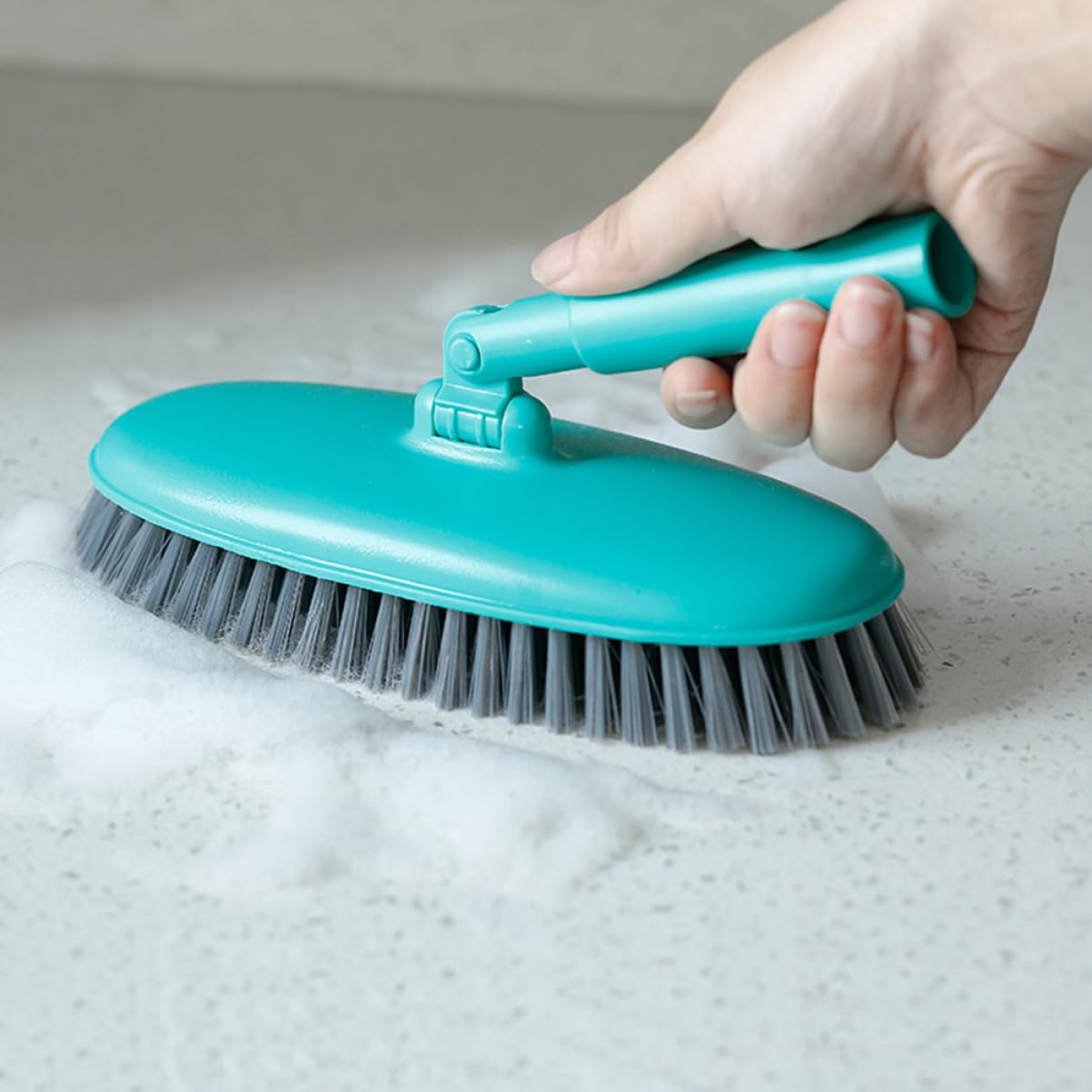 MAGICLULU Long Handle Flexible Floor Cleaning Brush Durable Tile Cleaner Für Fliesenböden Für Bad Und Küche Grün