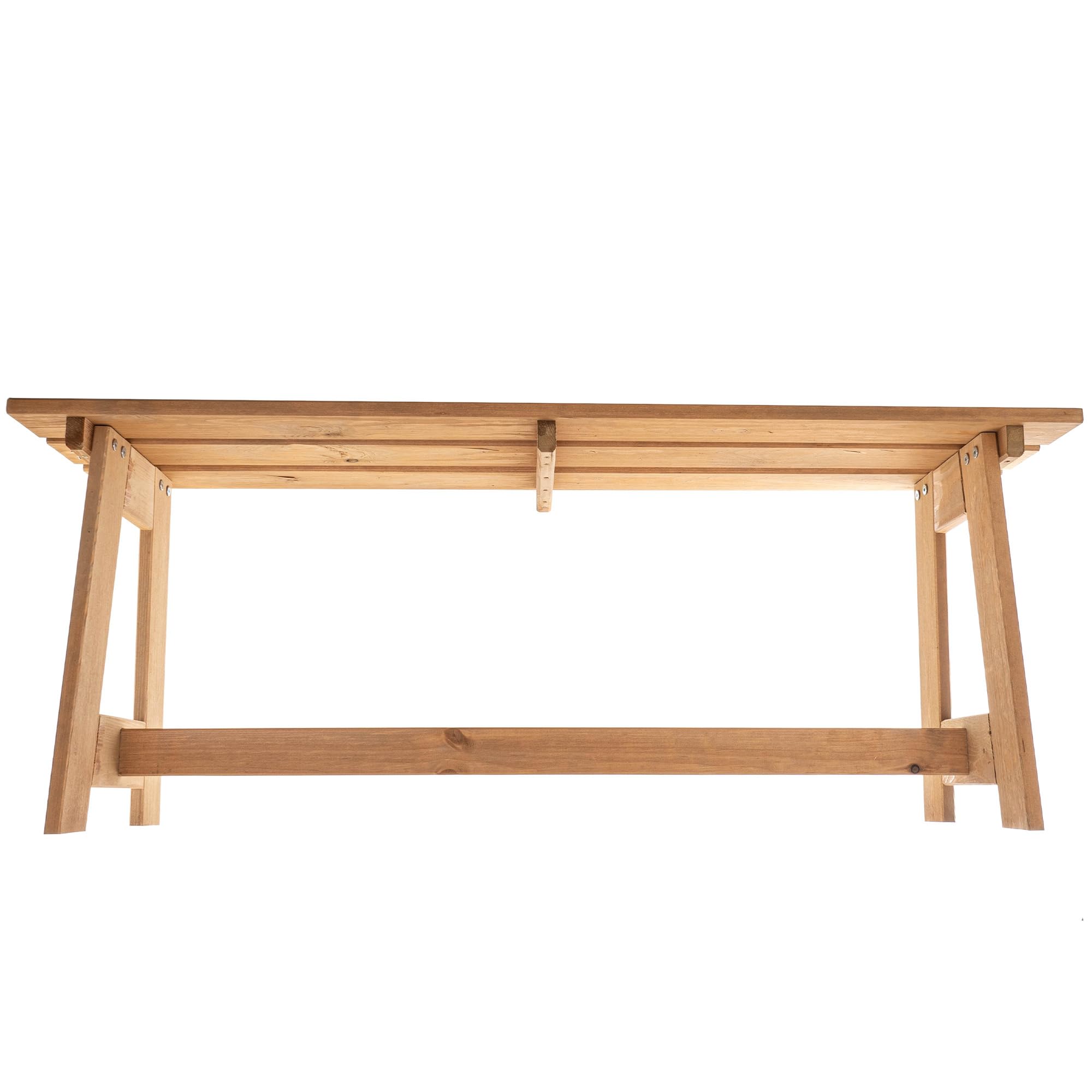 KADAX Panchina da giardino in legno, 2 posti, senza braccioli e schienale, panca da parcheggio, panca esterna per balcone, giardino, terrazza (rovere dorato), K10080
