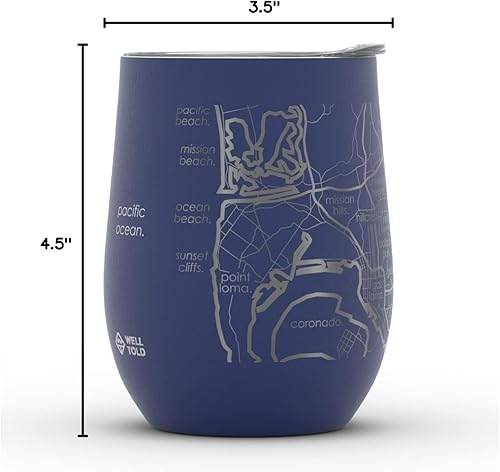 Vista 572 de Well Told Lexington Kentucky Map - Vaso de vino aislado con grabado de mapa de Kentucky, taza de acero inoxidable grabada (12 onzas, verde domingo)