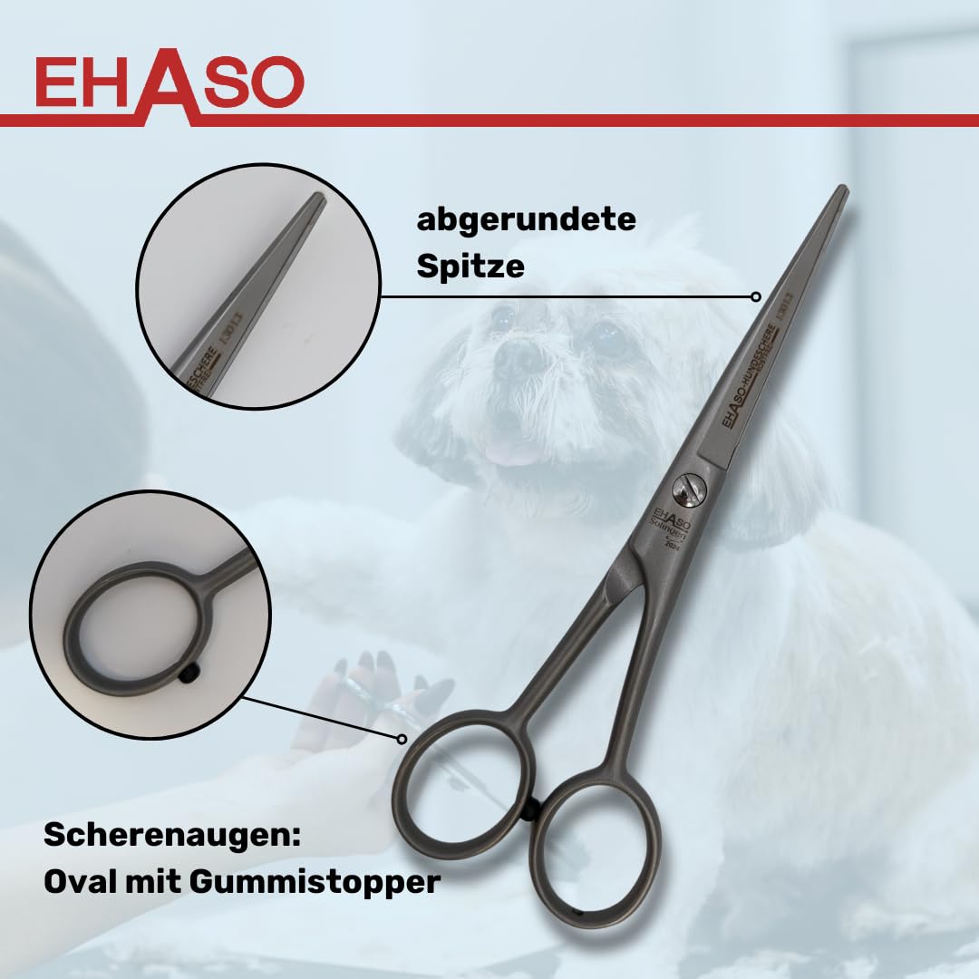 EHASO Premium Pfotenschere 14,5 cm gerade für Hunde | Schere, Klein und Präzise | Pfotenschere in Spitzenq