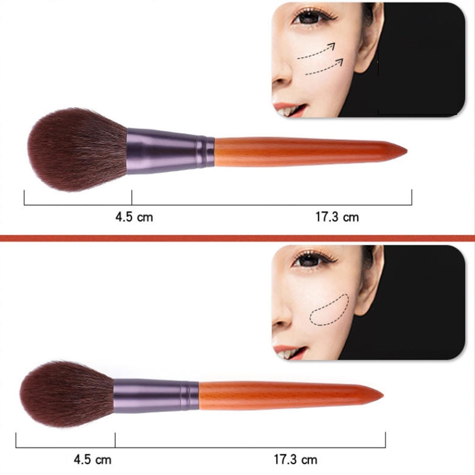 Make-up Pinsel Set 15 stück Von Make-Up Pinsel Set Volle Pulver Foundation Make-up Professional(Braun)
