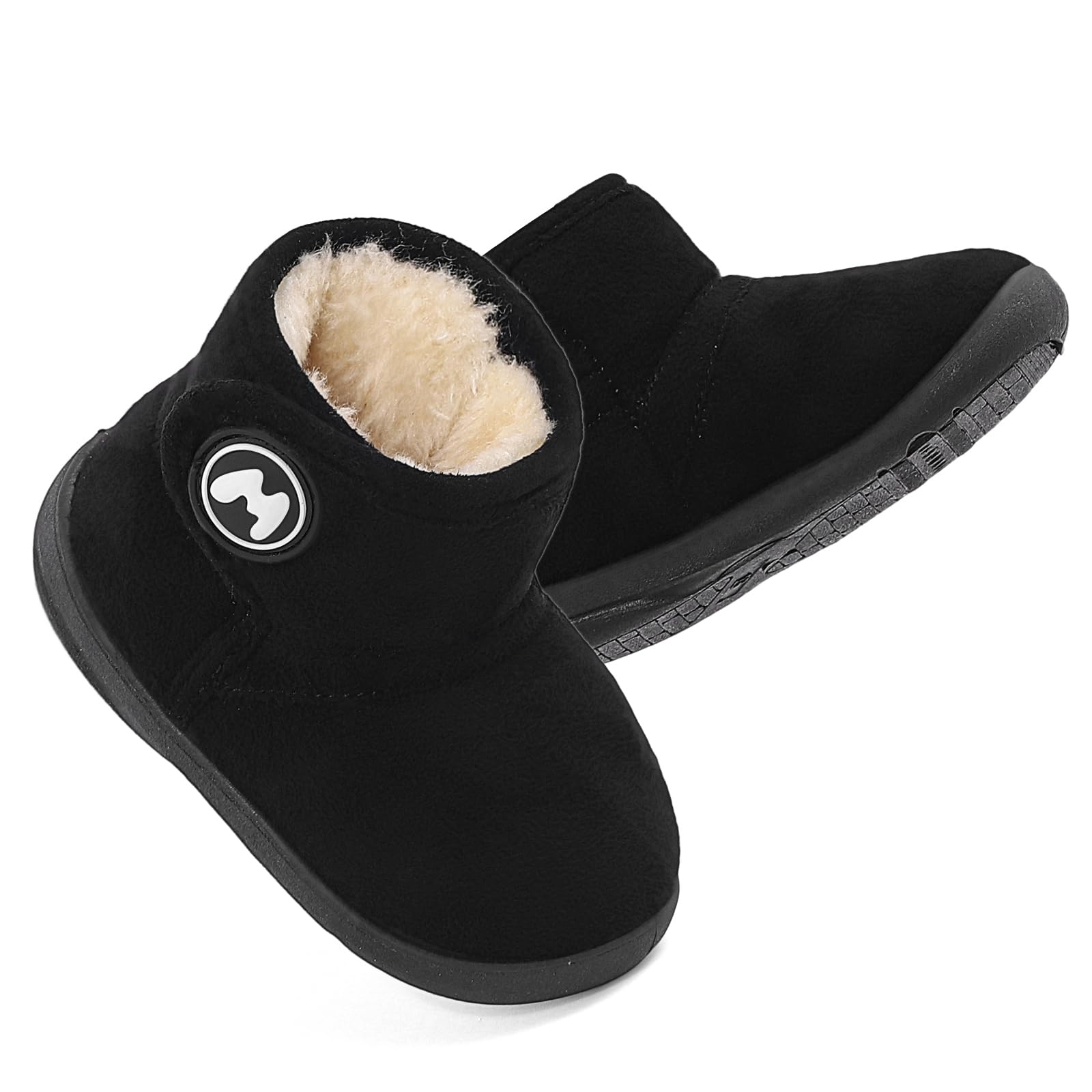 LACOFIA Bottes Hiver Bébé Garçons Filles Bottines Neige Fourrées Enfant Chaussures Hiver Chaudes avec Semelle en Caoutchouc Antidérapante 20-25 EU