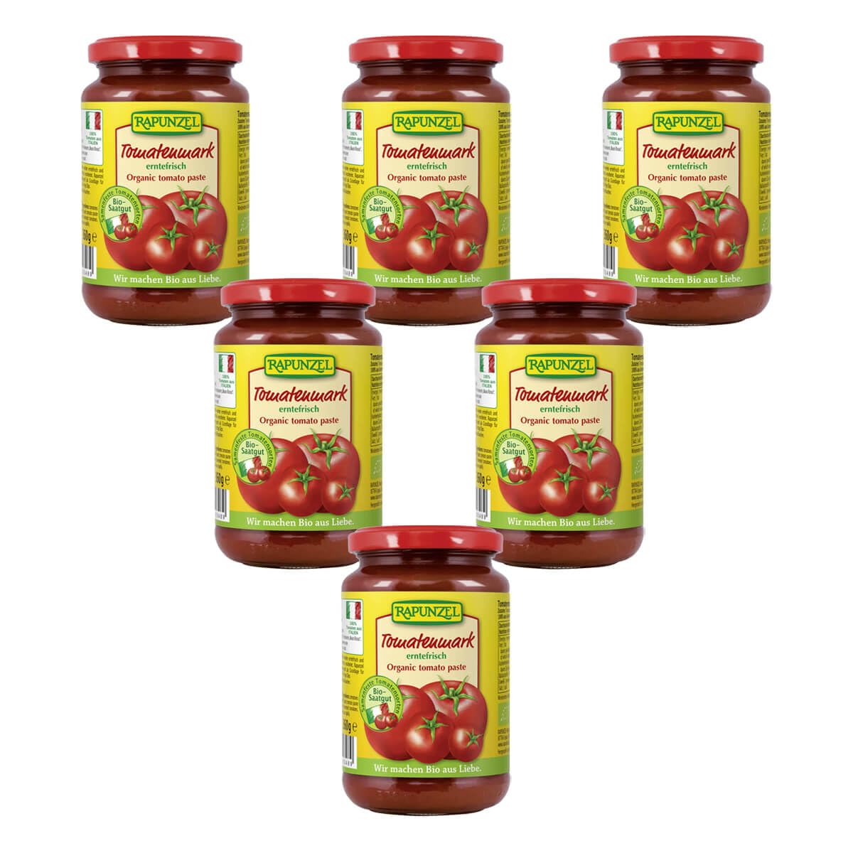 Rapunzel - Tomatenmark 22% Tr.M. - 0,36 kg - 6er Pack