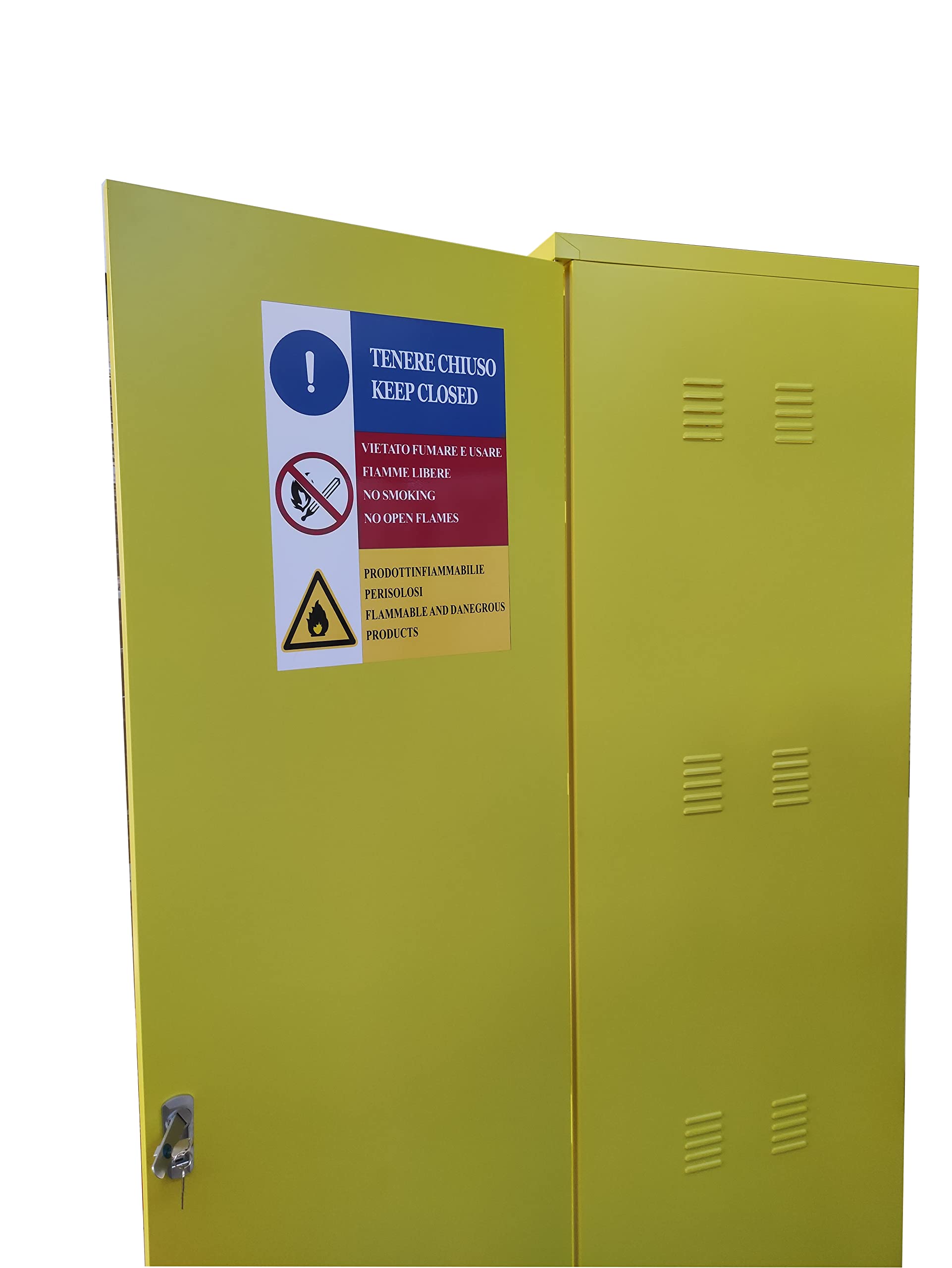 ARMADIO IN METALLO PER VERNICI E SOLVENTI, CM 54x55X200 H