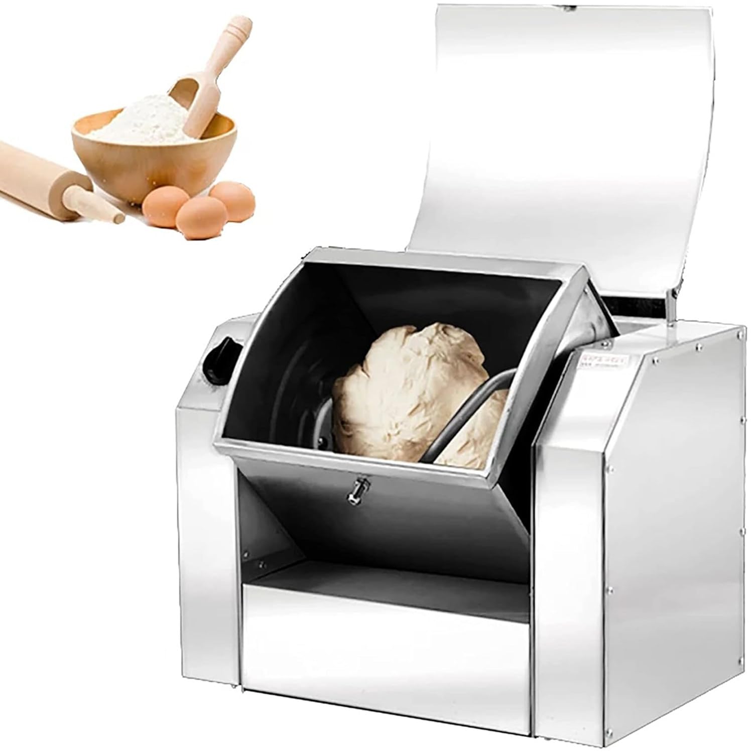 GLJTUO mixers for baking Dough Mixer Commercial Machine Electric Flour Pizza Spiral Bakery Raw Material Dough Mixing Machine Kneading Machine for Business Restaurant Simple Oper,5kg