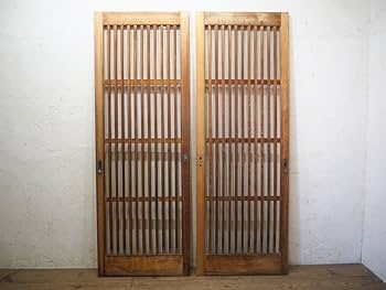 Amazon.co.jp: タO0466(1)H190,5cm×W67cm×2枚格子デザインの大きい木枠