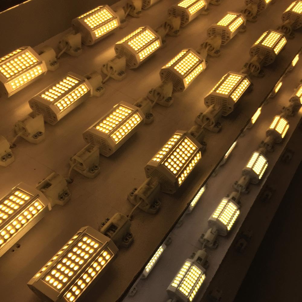 1 szt. żarówka LED R7S, 118 mm ściemnialne światło robocze, 110 V – 230 V, 50 W LED corn, wymiana żarówki halogenowej (50 W 220-240V/Natural White 4000K)