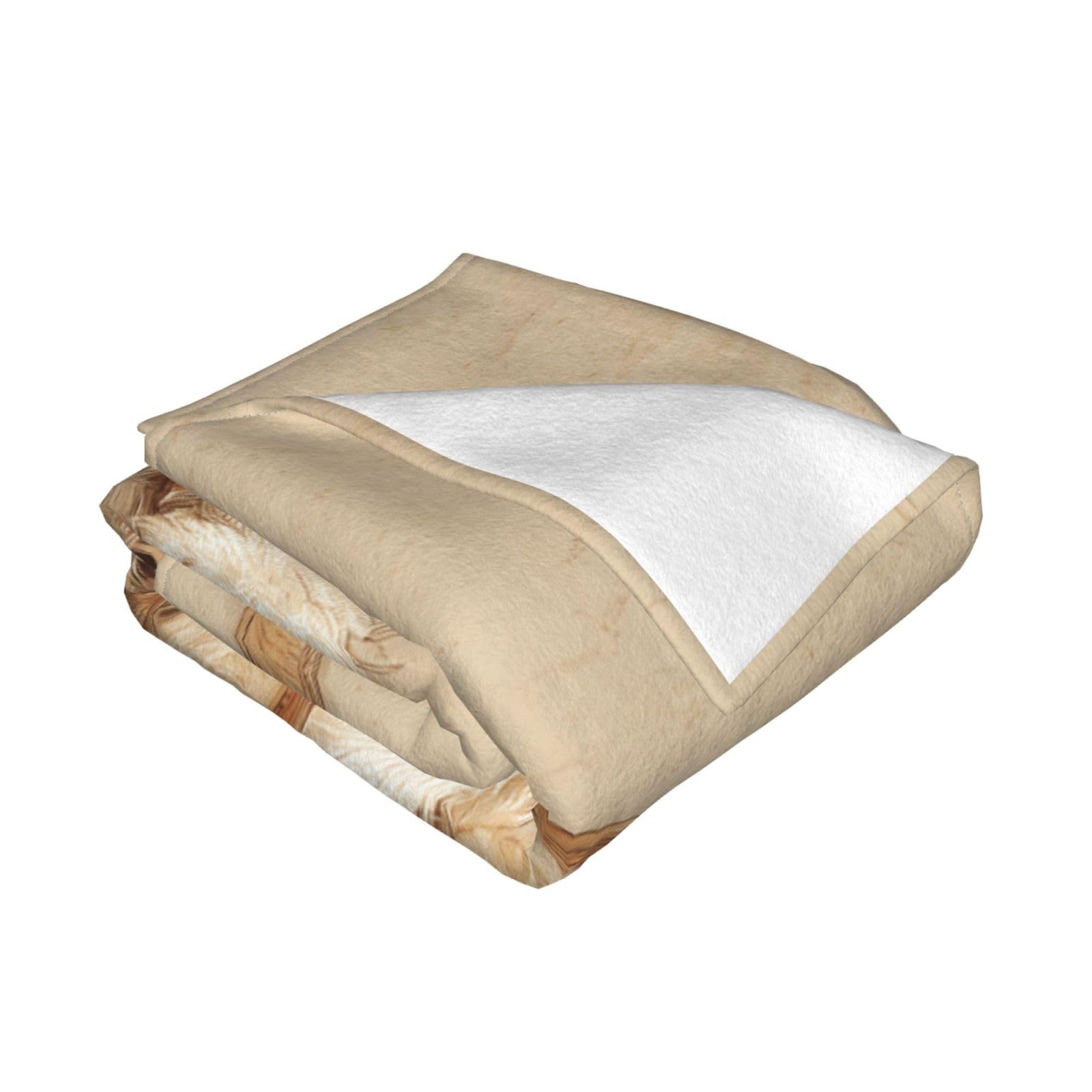 Manta de viaje portátil de 80 x 60 pulgadas, suave, resistente a las arrugas, plegable, exquisito estampado de cabra explorador