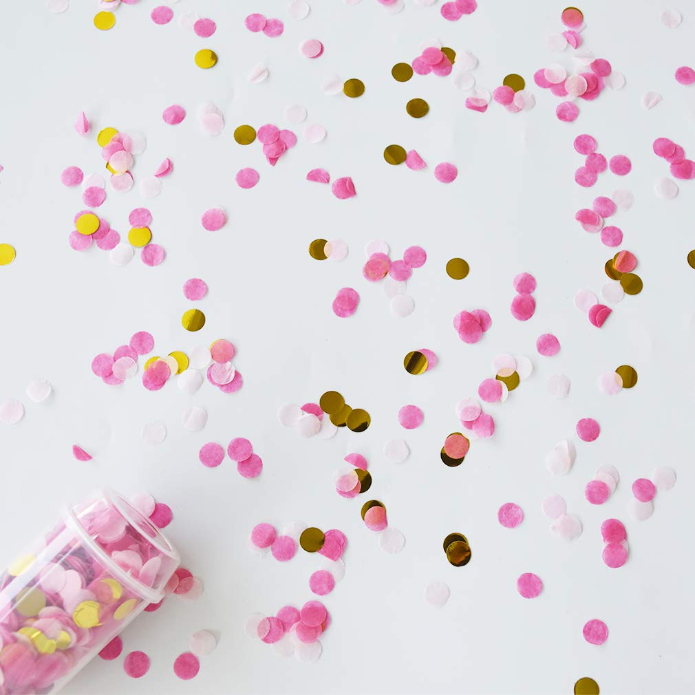 4 Pack Push Pop Confetti Poppers, Wedding Confetti Poppers for Graduation Gender Reveal Baby