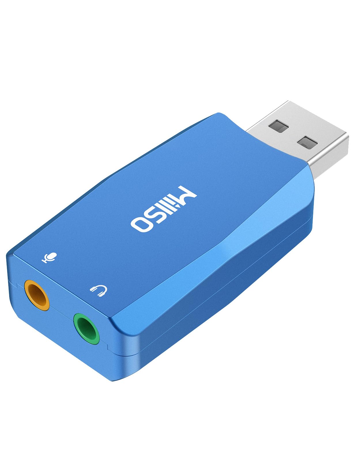 Tarjeta de sonido USB externa con función de grabación interna, adaptador USB portátil a conector de audio de 0.138 in para PC, computadora, grabación, entrenamiento, transmisión, podcasting,