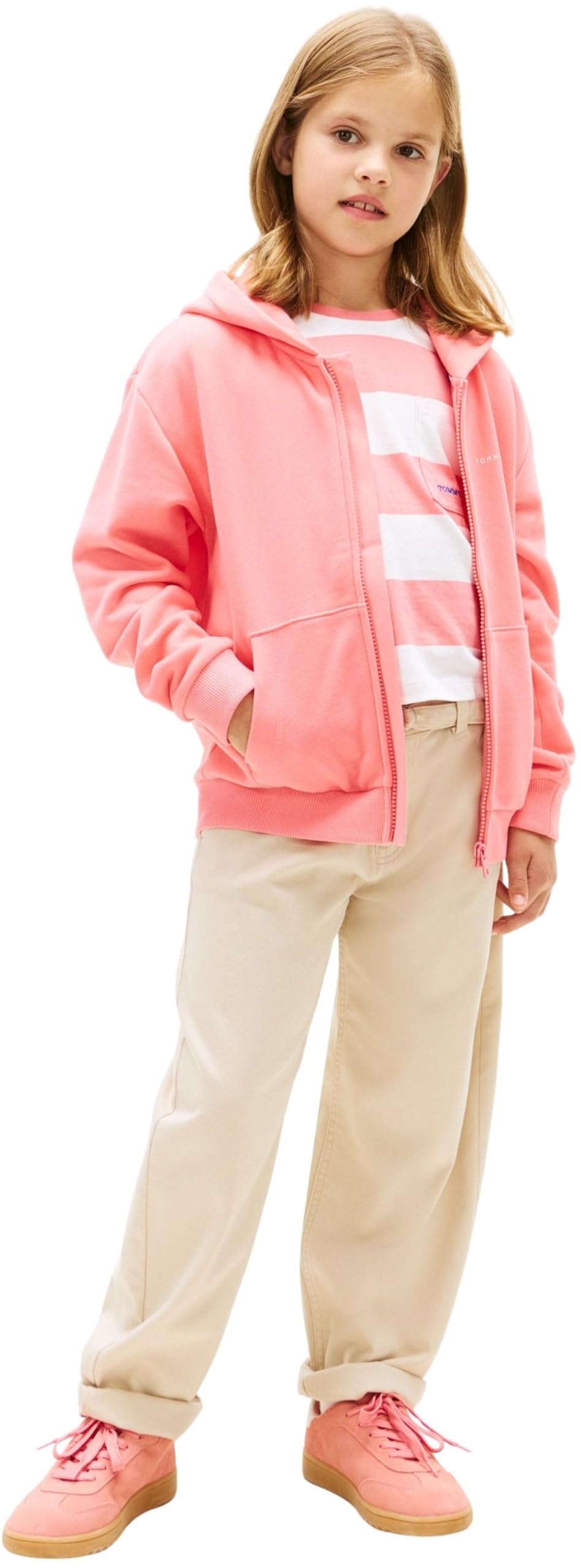 Tommy Hilfiger Mini Corp Zip Through Hoodie Ks0ks00726 Felpe Unisex - Bambini e Ragazzi (Pacco da 1)