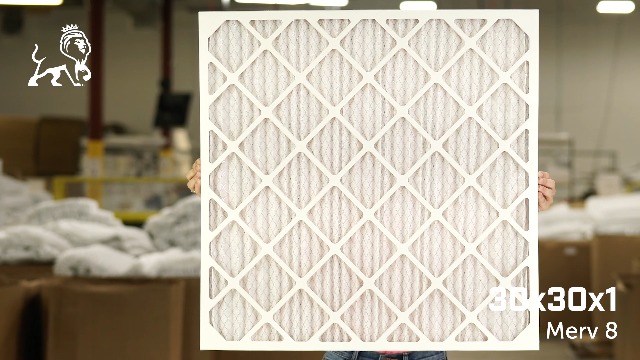 Image of Filter King 30x30x1 Air Filter (MERV 8) (6-Pack) Dust & Allergy Control AC Furnace Filters, MADE IN USA, HVAC, Pleated, Electrostatic (Actual Size: 29.5 x 29.5 x .75)