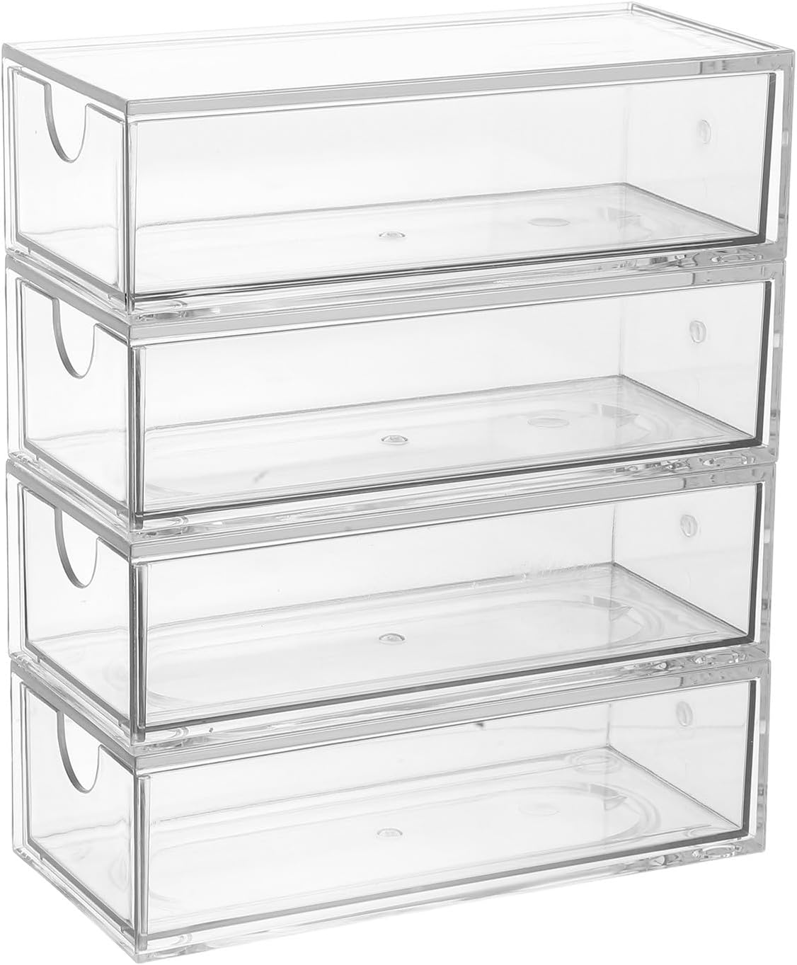 4pcs Stackable Hair Clip Storage Box Organizer with Drawers