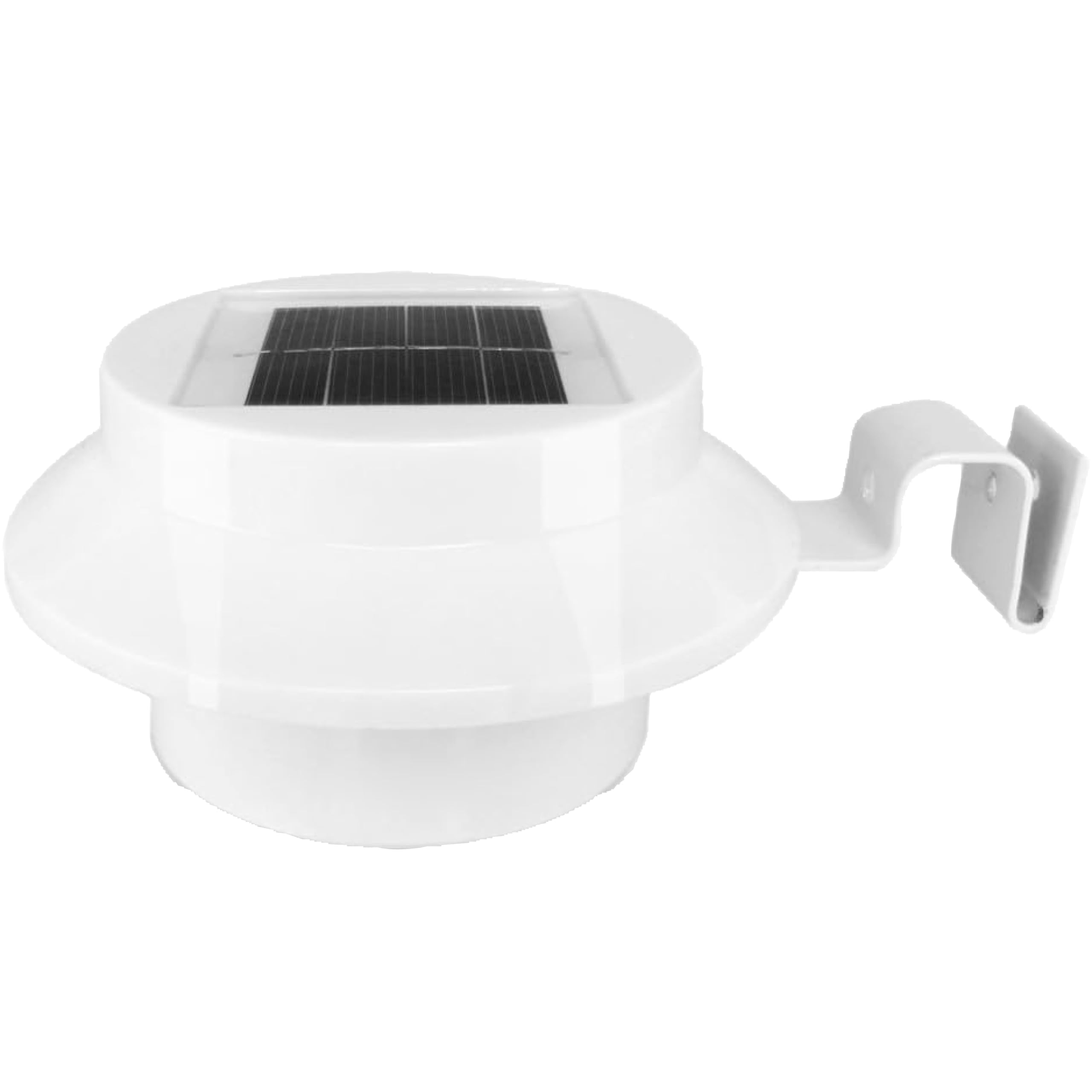 F&W Solar Gutter Lights Outdoor, LED Fence Gutter Lamp Lights, IP44 Waterproof Security Outdoor Garden Wall Lights for Gutters Porch Pathway SL-6102 (White, 1)