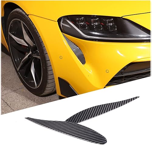 Cubierta de ventilación de fibra de carbono real para Toyot Supra GR A90 A91 MK5 2019-2022, cubierta de salida de ventilación lateral para faros