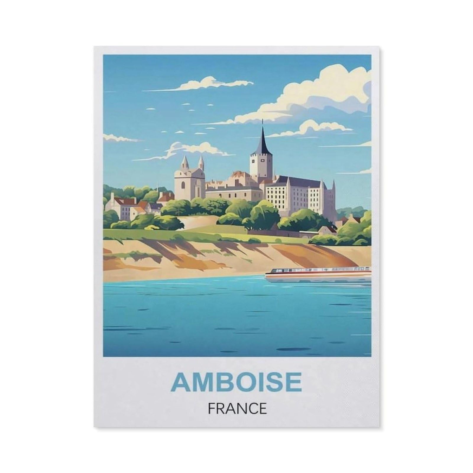 Metal Tin Sign，Amboise France(15x30cm）