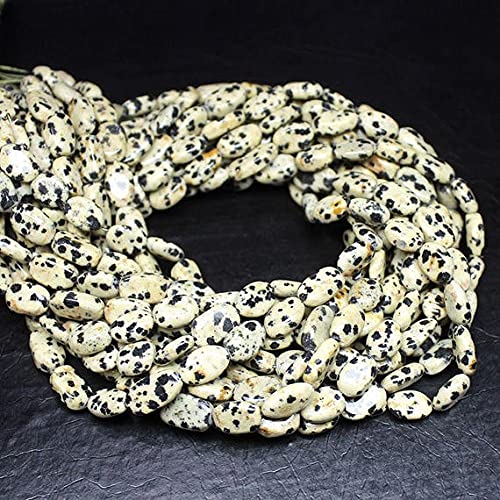 Jaspe dalmatien naturel ovale 11mm de qualité supérieure pour joaillerie LKBEADS