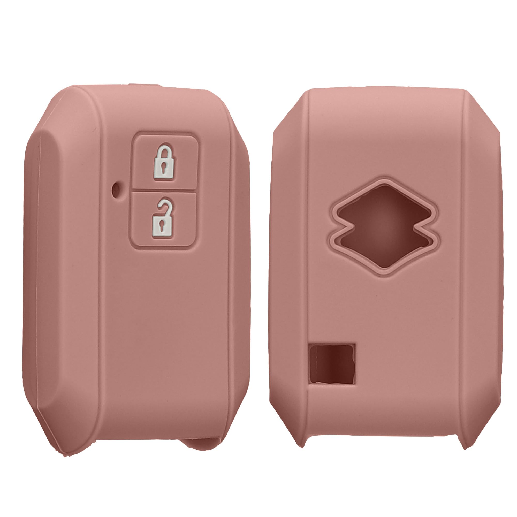 kwmobile Silikonowe etui na kluczyki samochodowe, kompatybilne z Suzuki 2 przyciski, Keyless Go - etui na klucze, w kolorze brudnego różu, matowe