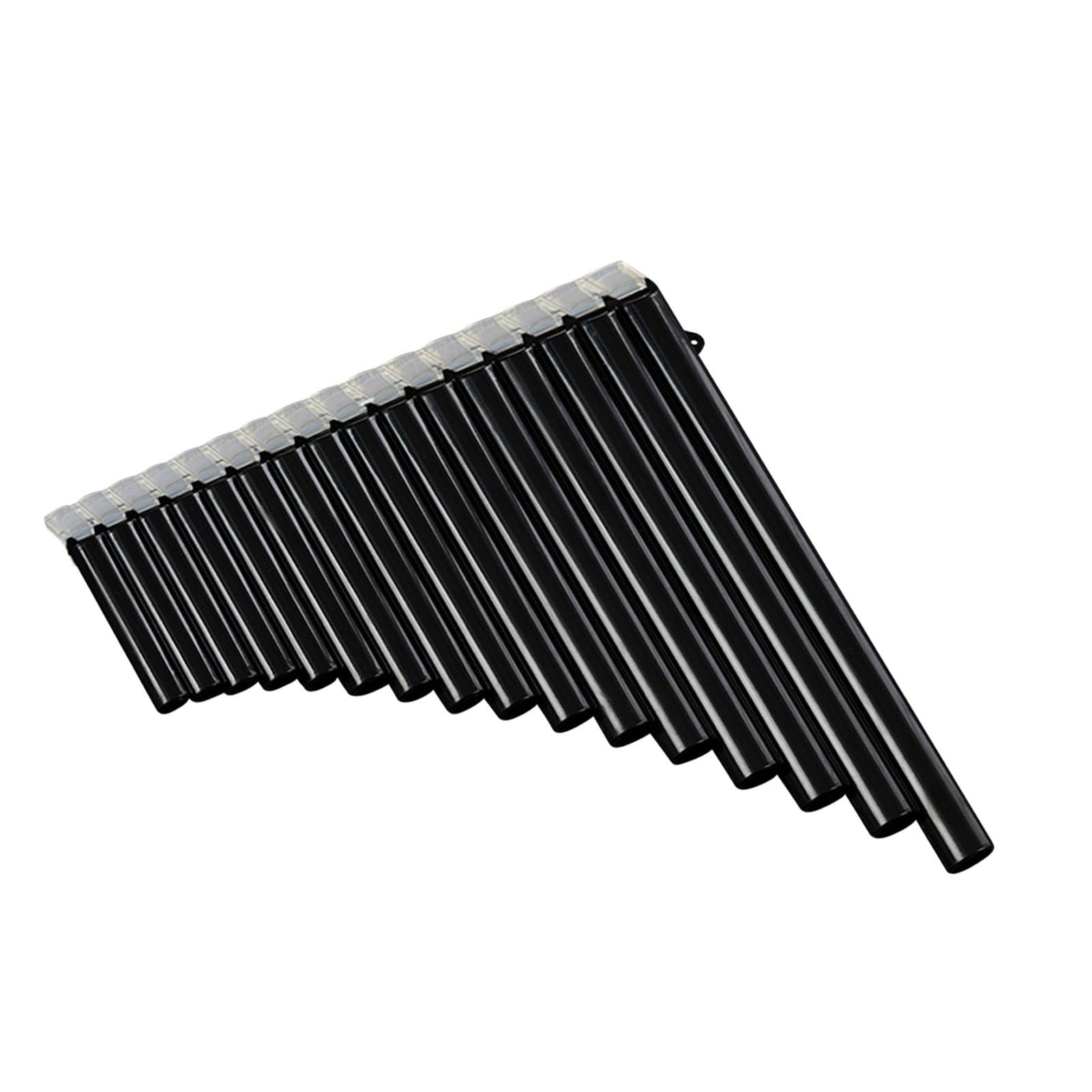 Naroote Flûte de Pan à 16 Tuyaux, Flûte de Pan en ABS Noir avec Sac de Rangement et Sangle pour la Musicothérapie et la Relaxation pour les Niveaux et les âges (BLACK)
