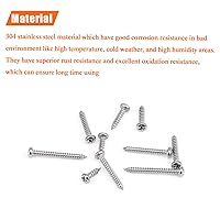 Vista 2 de Juego de 250 tornillos para madera Phillips Pan Head Autorroscantes #2 x 1/4" 3/8" 1/2" 5/8" 3/4", kit surtido de 250 tornillos autorroscantes