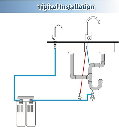 Miniatura 7 de Filtro de agua para grifo de fregadero, grifo de agua de cocina para sistema de filtración de agua de ósmosis inversa sin espacio de aire, grifo de
