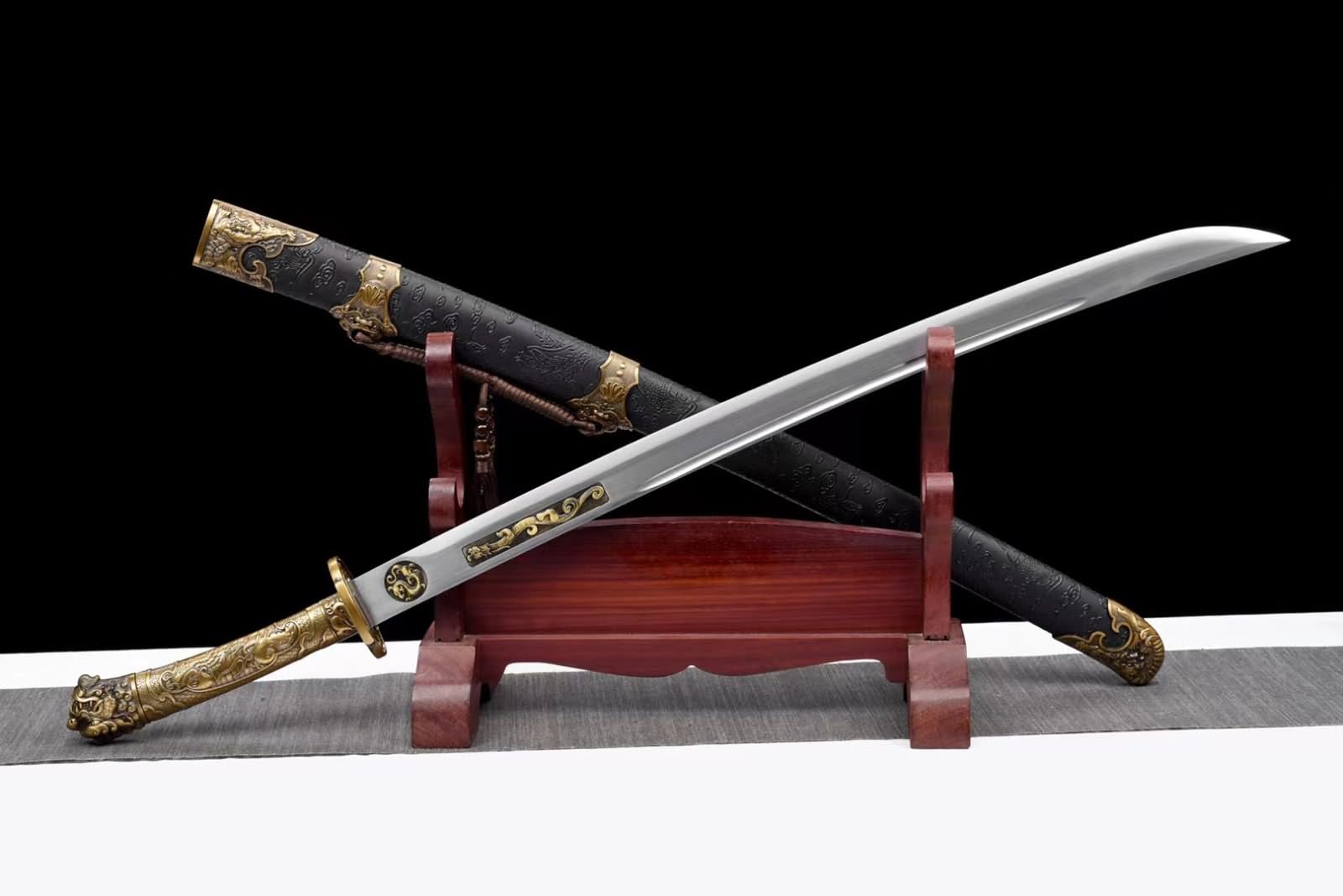 Handmade Yanling Dao by LOONGSWORD-High Carbon Steel Blade-Great for Martial Arts Training-Unique Design