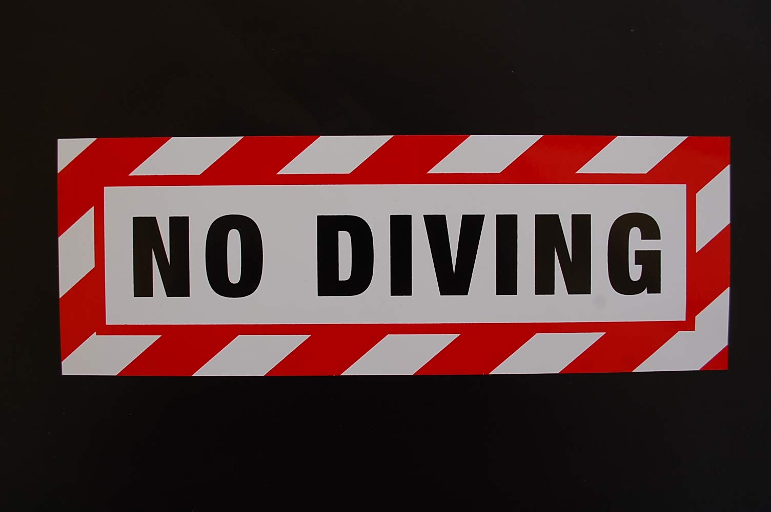 No Diving Vinyl Stickers (10 Pack) Decals 10