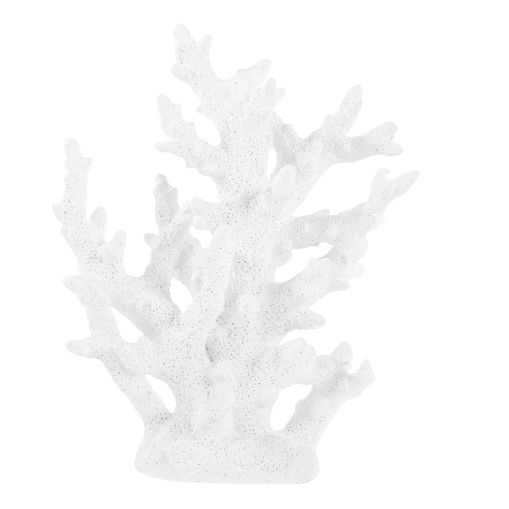 HEMOTON Décoration Aquarium Artificiel Résine Ornement de Paysage sous-Marin Réaliste pour Réservoir Poissons Résistant à Eau Blanc pour Décor Poisson Aquarium
