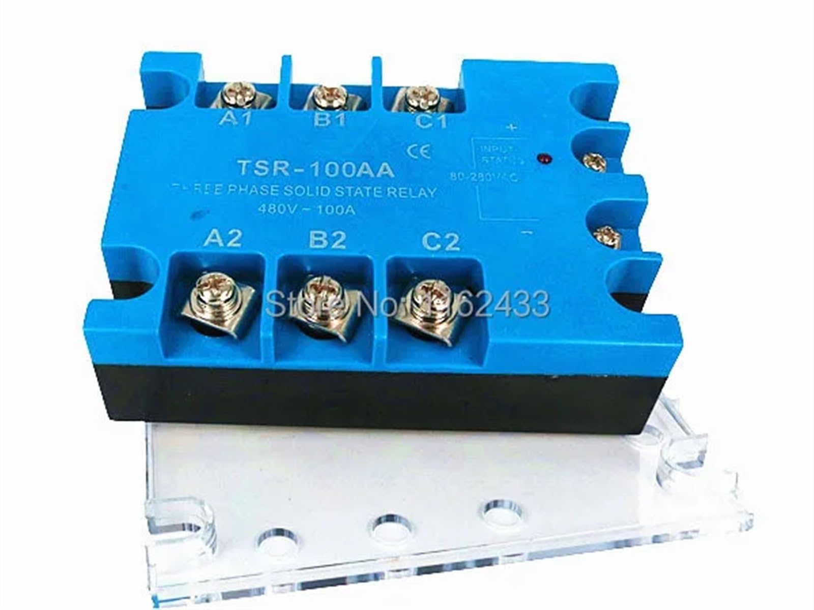 WEUSANXPL TSR-100AA Three Phase AC to AC 100A 90-480VAC Solid State Relay/SSR