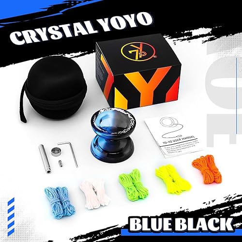 Miniatura 7 de AOE Responsive Yoyo Professional para niños de 8 a 12 años, Yoyo insensible con hoyuelos profundos para trucos de giro con 10 cuerdas, funda, kit de