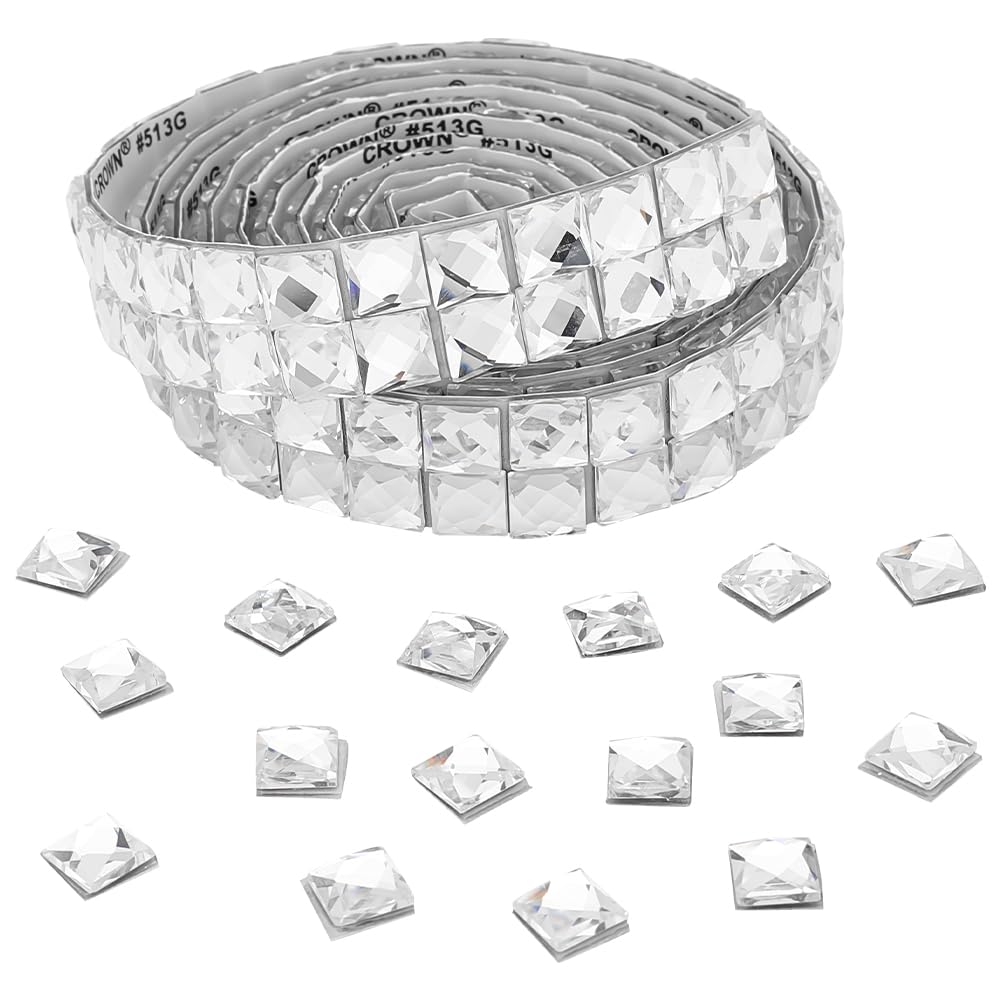 Strass autocollants en verre 10mm adhésifs double face diamant pour bricolage et loisirs