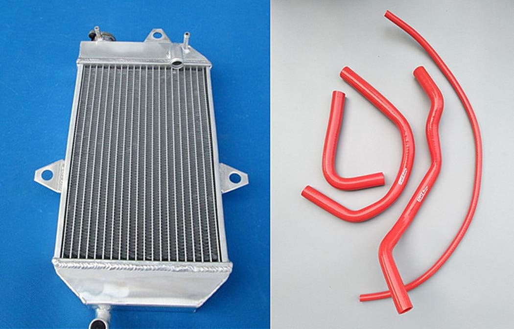 Aluminum Radiator + silicone hose for ATV Yamaha Banshee YFZ350 YFZ 350 1987-2006 (Red)