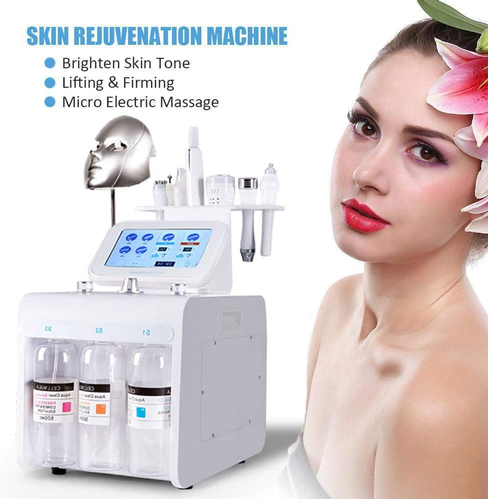 MZBZYU 8 in 1 Small Bubble Dermabrasion Machine,Oxygen Injection Machines, BIO Ultrasonic Skin Care Equipment for Skin Rejuvenation Firming
