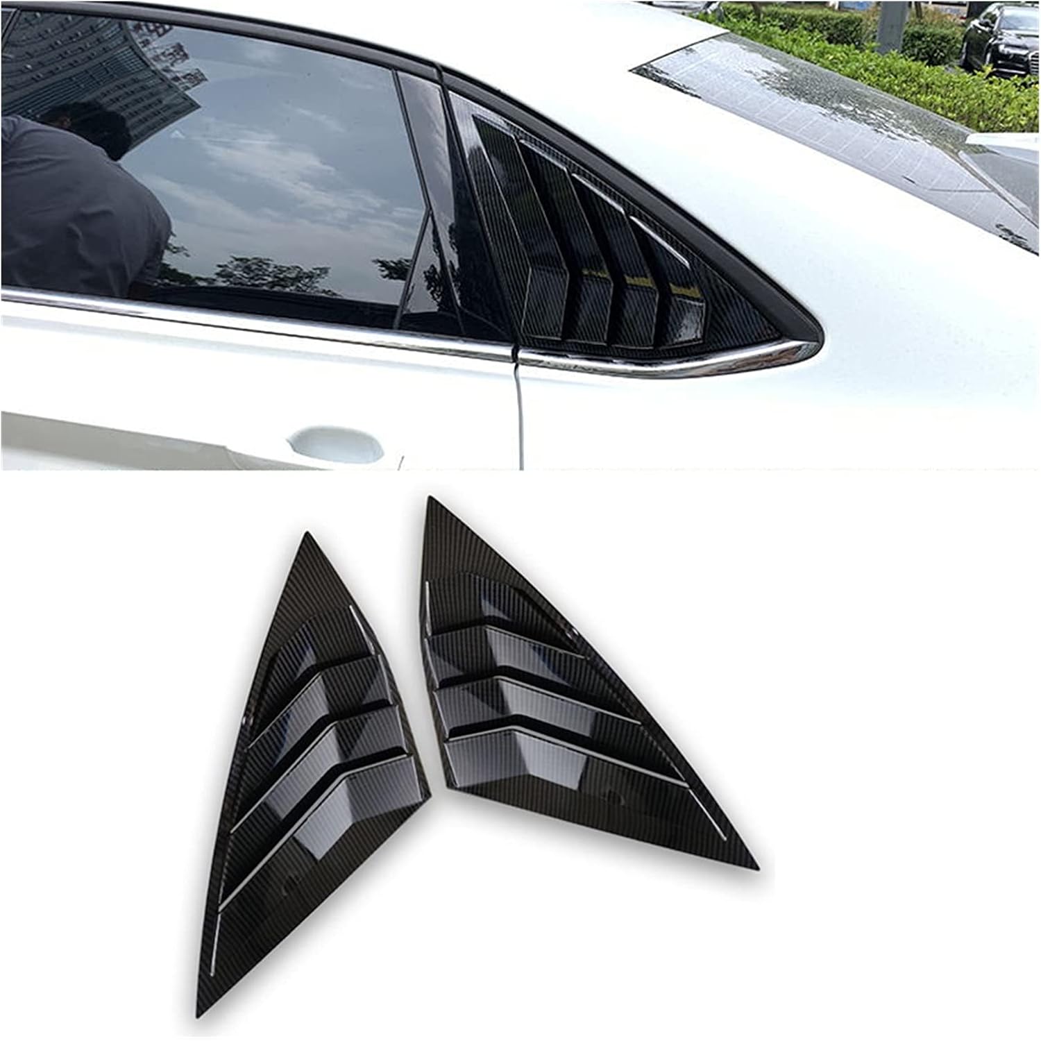 Stroking Ventana Trasera Triangular Ventana de Fibra de Carbono Persianas Triangular Ventana Protección FIT FOR-SAGITAR 2019 2020 (Color : Pink)