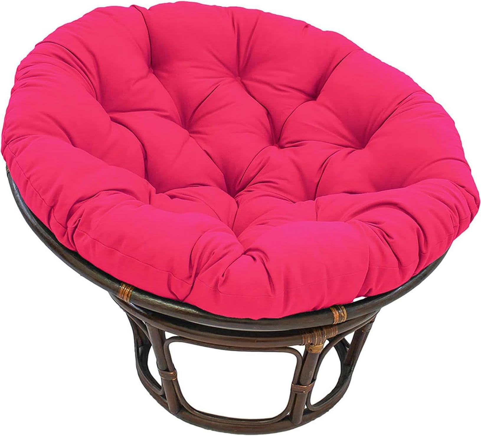 HOTAPEPU Papasan Round Chair Cushions, Outdoor Waterproof Egg Chair Pad,Thicken Papasan Chair Cushion, Swing Chair Cushion Outdoor, for Outdoor Garden, Balcony and Living Room,ordinaryM,130x130cm