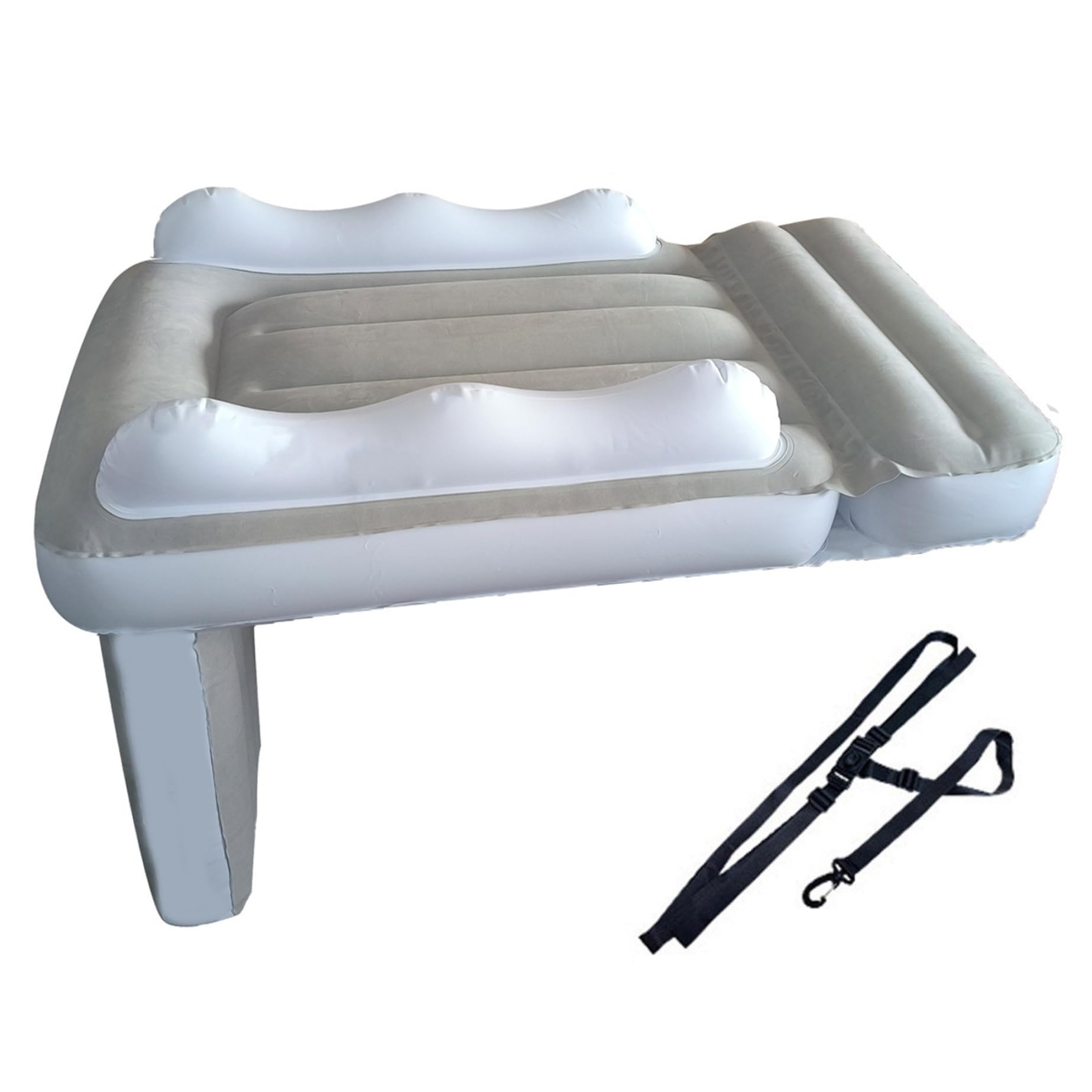 Lit d'avion pour tout-petit gonflable et matelas de voyage portable avec ceinture ajustable