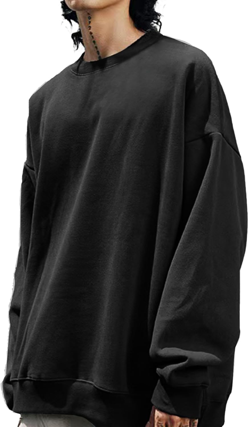 EMMIOL Men's Crewneck Sweatshirt Long Sleeve Hip Hop Fleece Pullover Vintage Sweatshirt Street Fashion Sweatshirts - Image 3