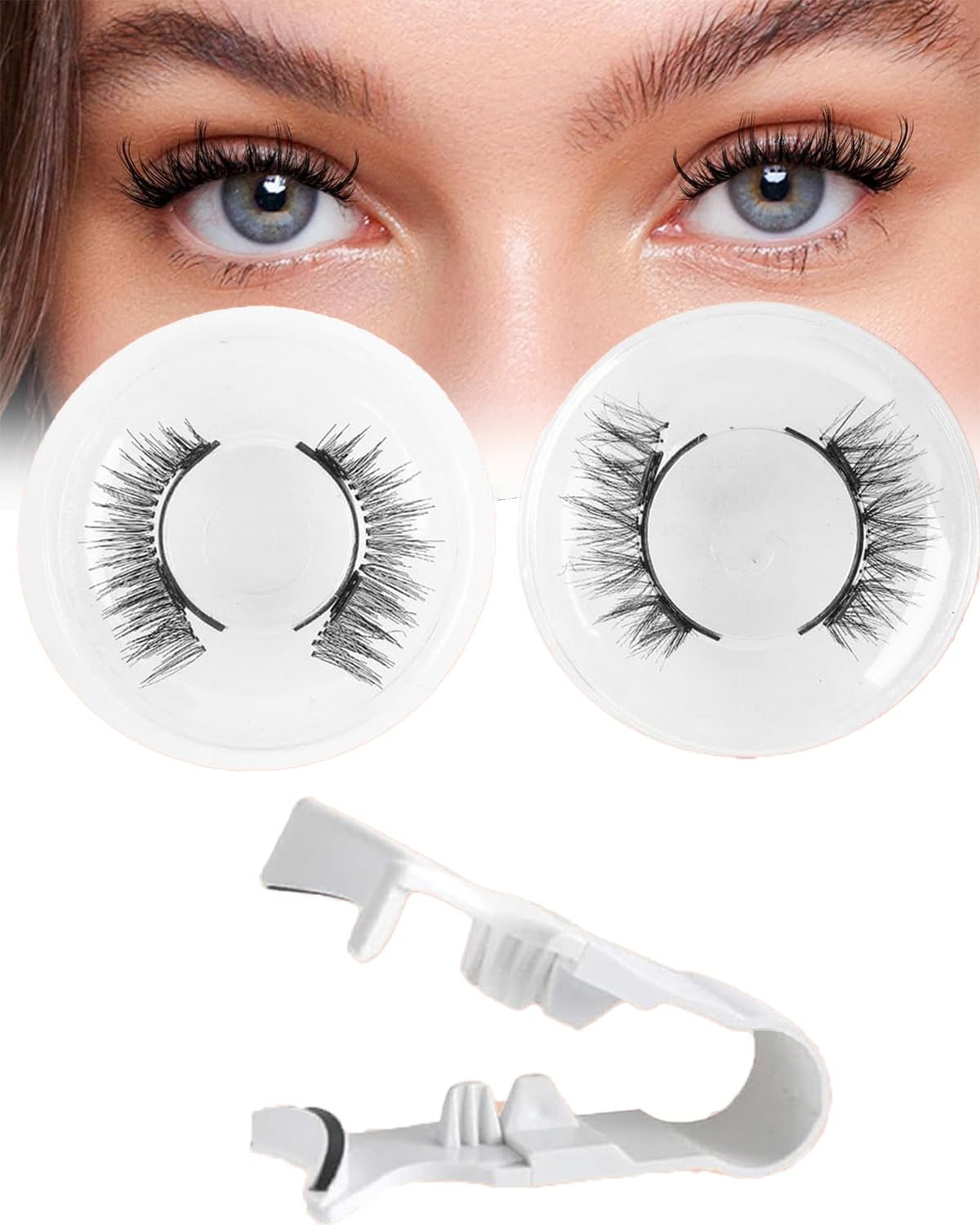 3PCS Magnetic Eyelashes for Women, Magnetic Lashes, Reusable Magnetic Lashes Kit with Applicator, No Glue Needed, Easy to Wear and Remove, Includes Cross and Dense Styles for a Natural Look-image-42