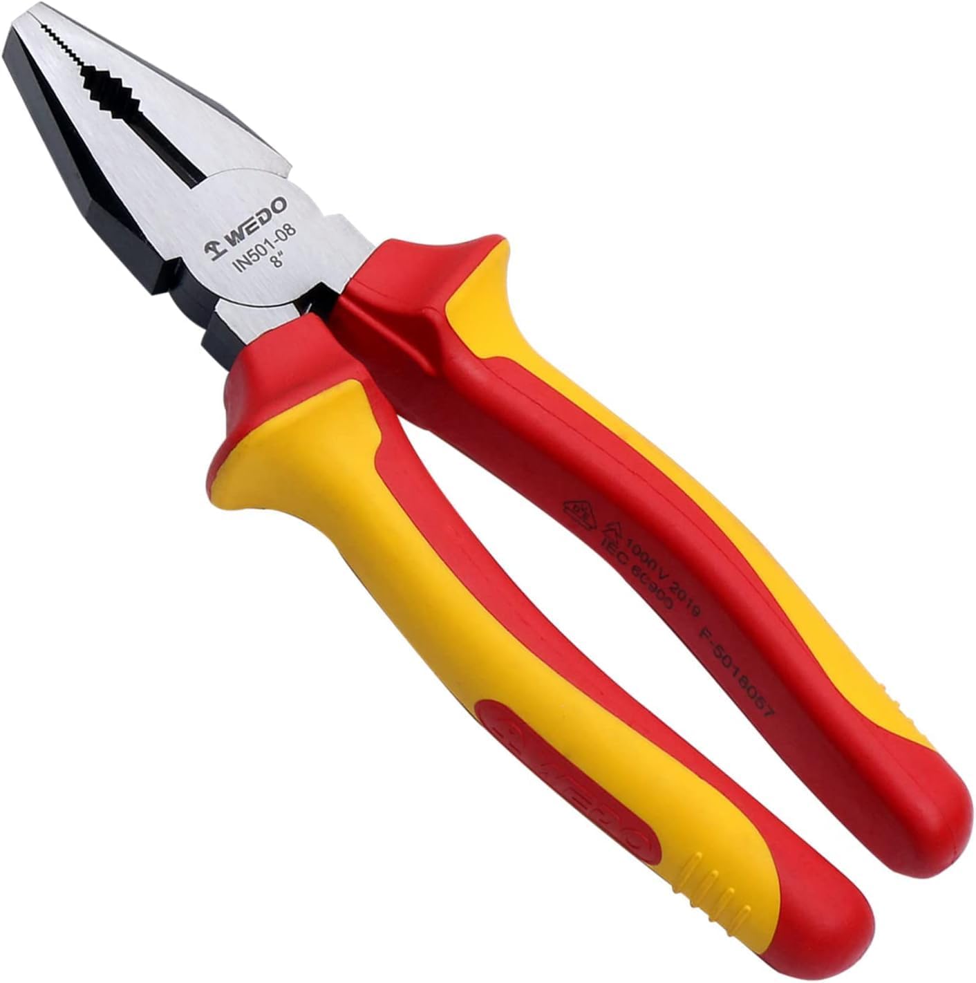 WEDO Insulated Linesman Pliers 6", VDE 1000V Combination Pliers with