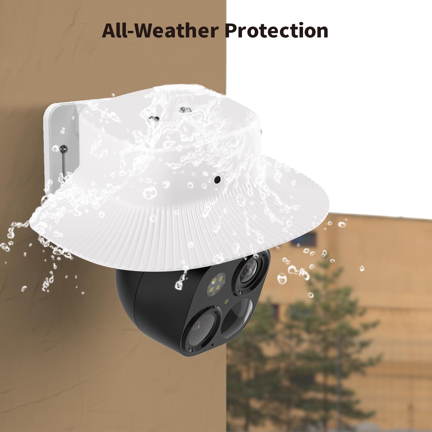 Lonnky Housse de protection contre la pluie pour appareil photo eufy SoloCam S340 - Résistante aux intempéries - Protection solaire pour caméra extérieure - Protège contre la pluie, les rayons UV et