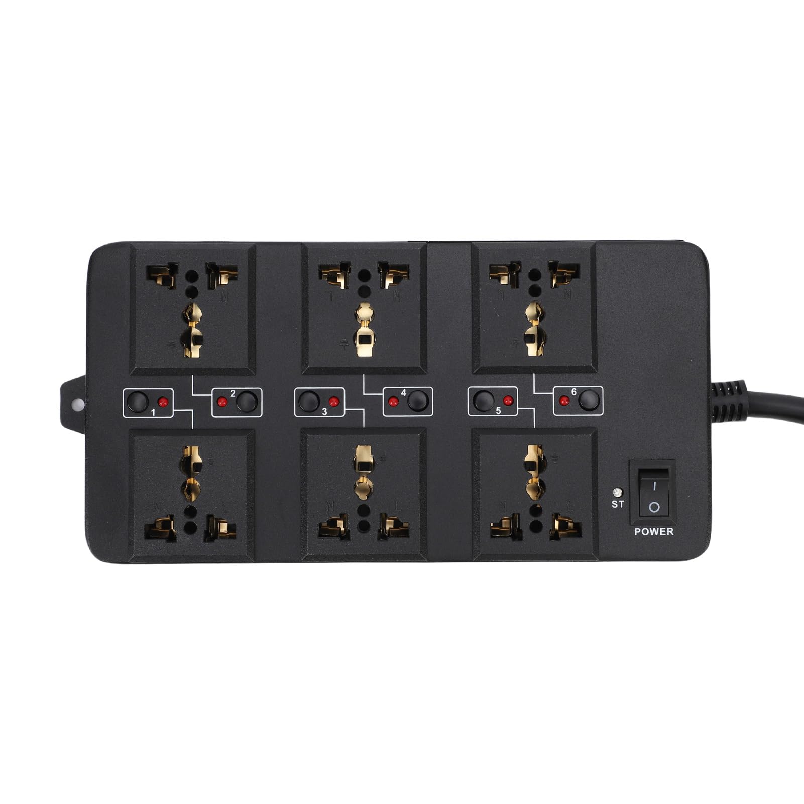 Controlador Secuenciador de Potencia de Metal, Salida, Indicador LED, Toma de 6 Canales, Gestión de Energía para Compatibilidad de Dispositivos