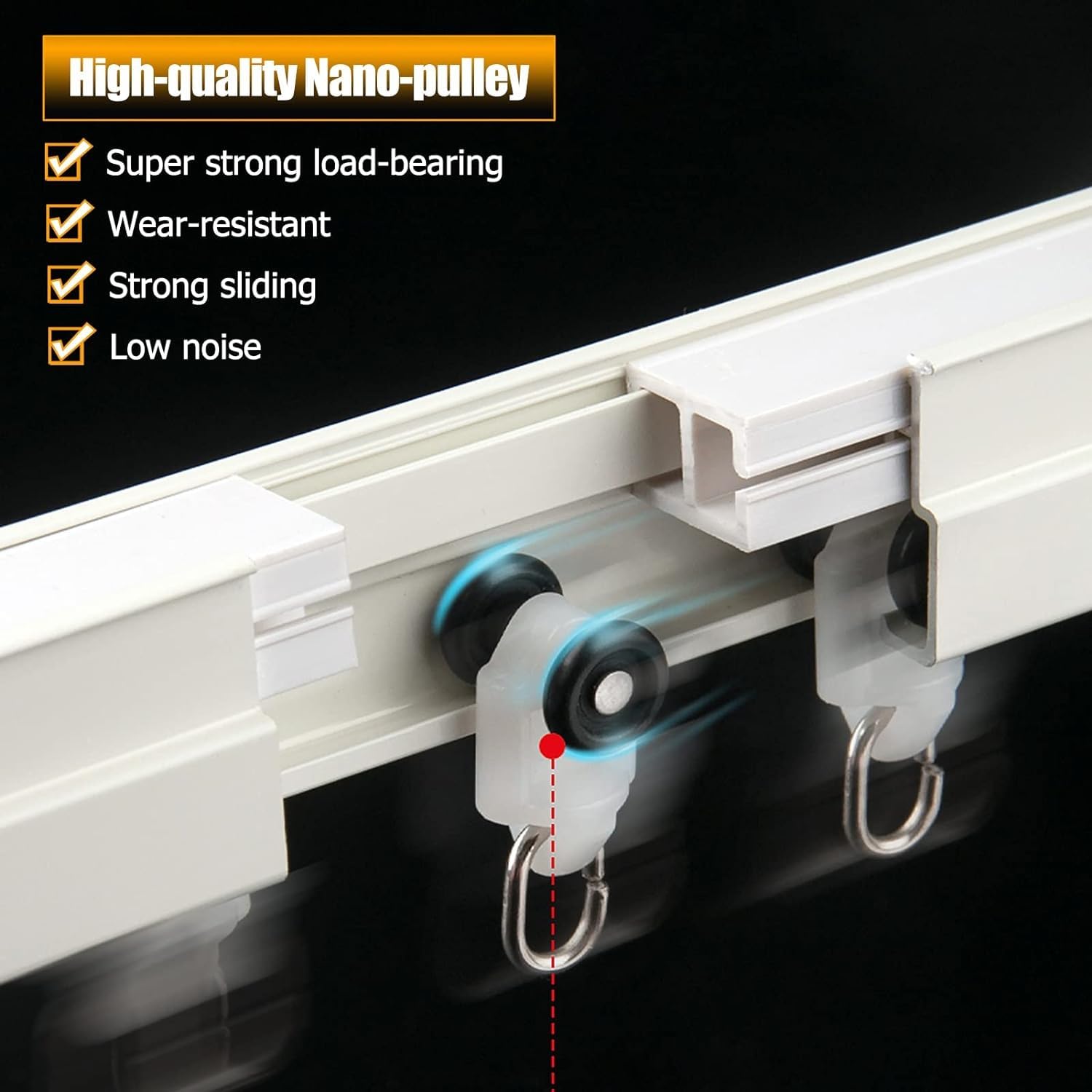 Binario flessibile da soffitto bianco regolabile da 2 m, versatile asta divisoria con guide pieghevoli, perfetto per casa, ufficio, eventi e soluzioni di gestione dello spazio