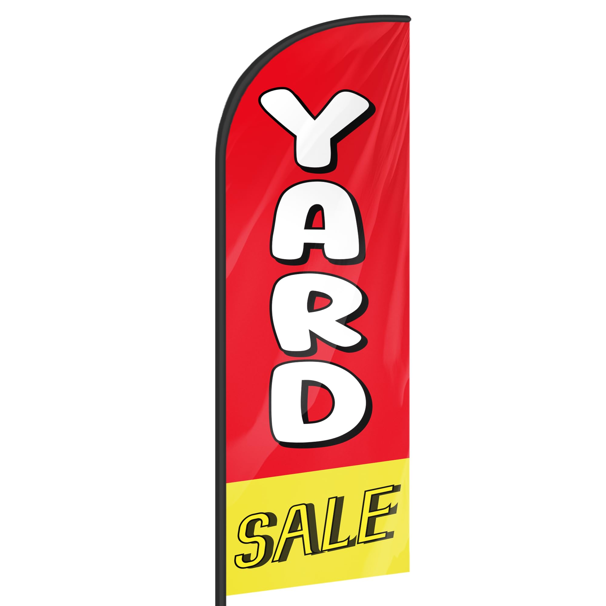 Photo 1 of Yard Sale Feather Flag for Business Advertising 6 FT Swooper Flag for Storefronts Retailers Shops Food Trucks Events and Fairs (Flagpole Not Included)