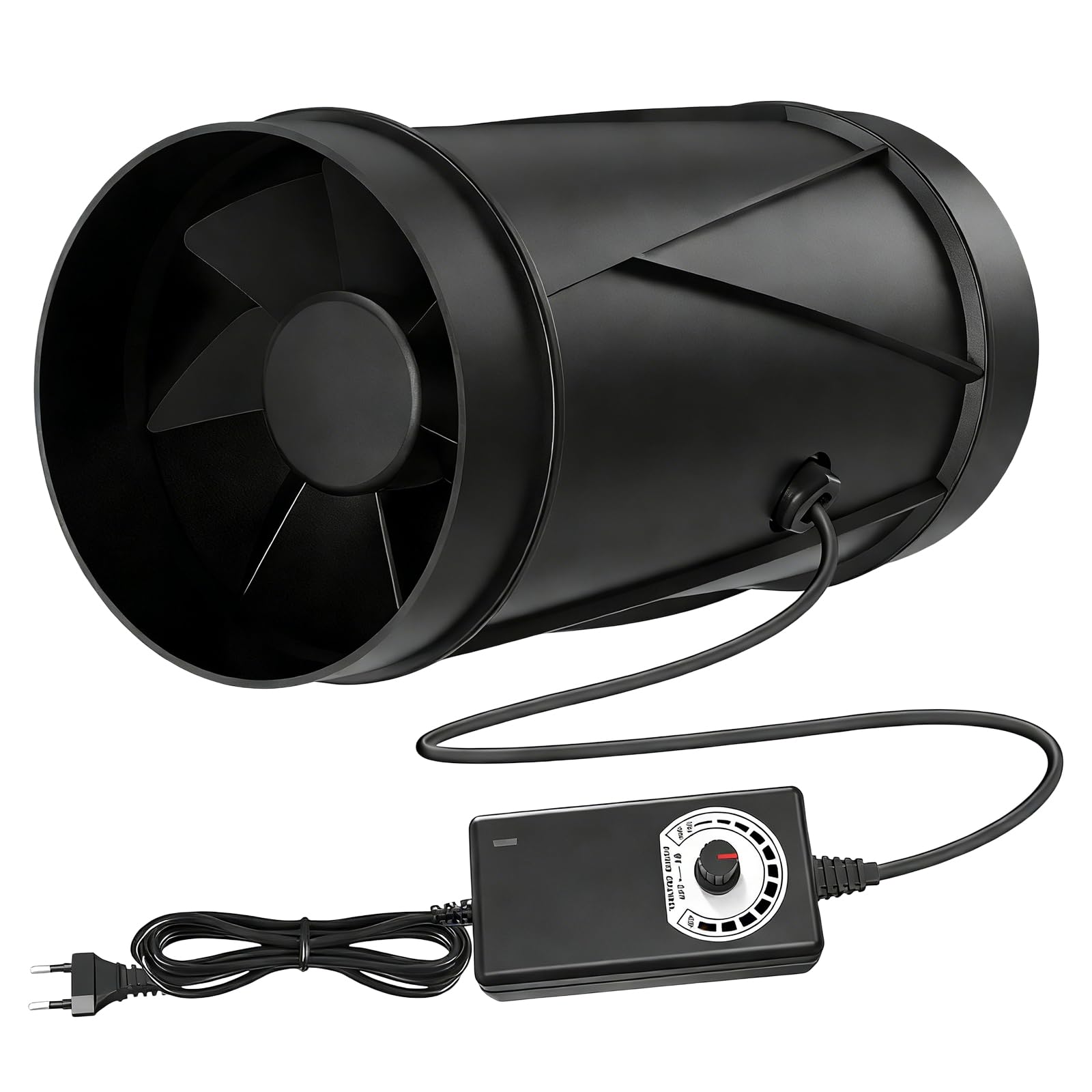 Ventilatore tubolare da 150 mm, ventilatore regolabile per scarico fumo, 587 m³/h, ventilatore tubolare in linea con regolazione della velocità variabile, velocità regolabile per bagno, giardino