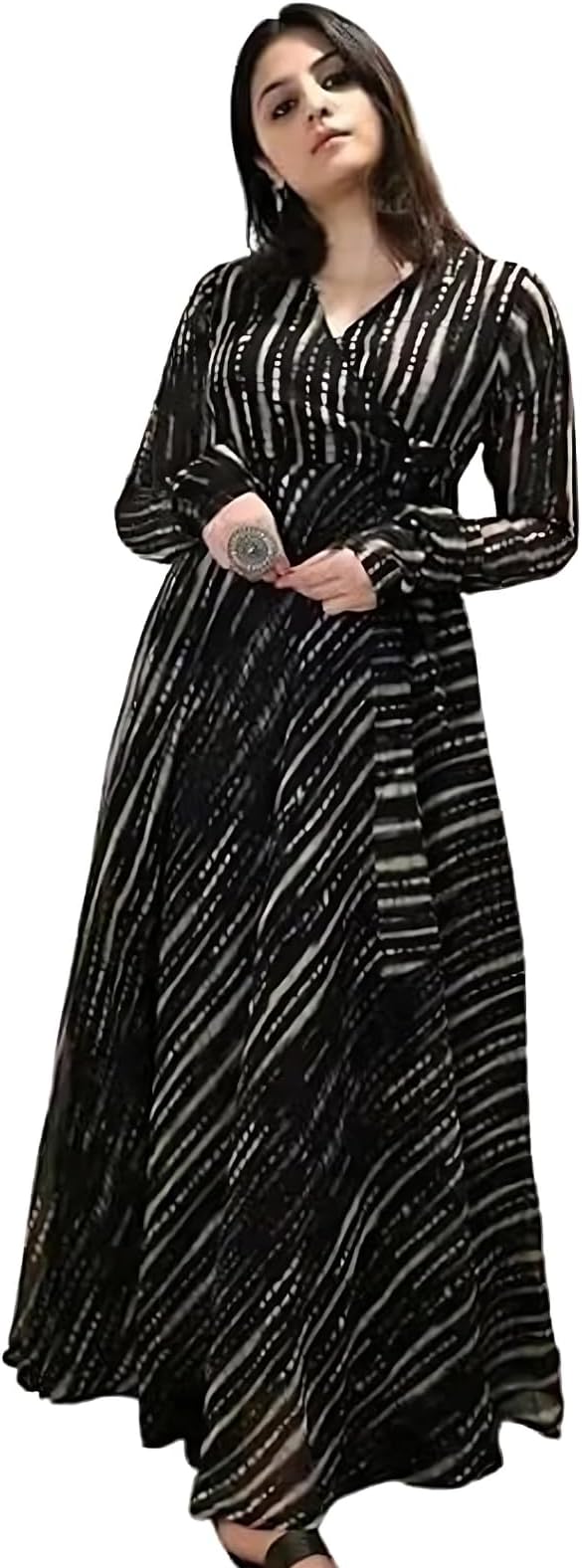 Women’s Anarkali Printed Georgette Stitched Dress
